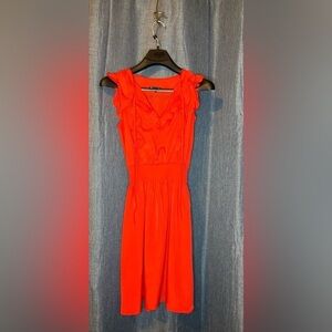 2/$30  Gap Women’s‎ Red Casual Ruffle Sleeve Elastic Waist Dress Size Small